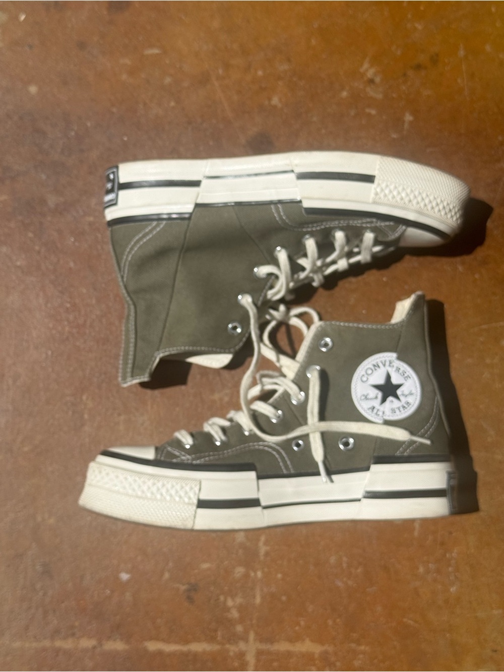 Converse Womens Olive Green High Top Canvas Sneakers
